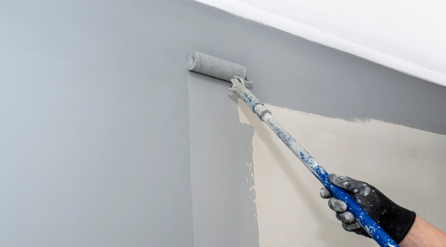 paint roller during an interior painting gallaway nj