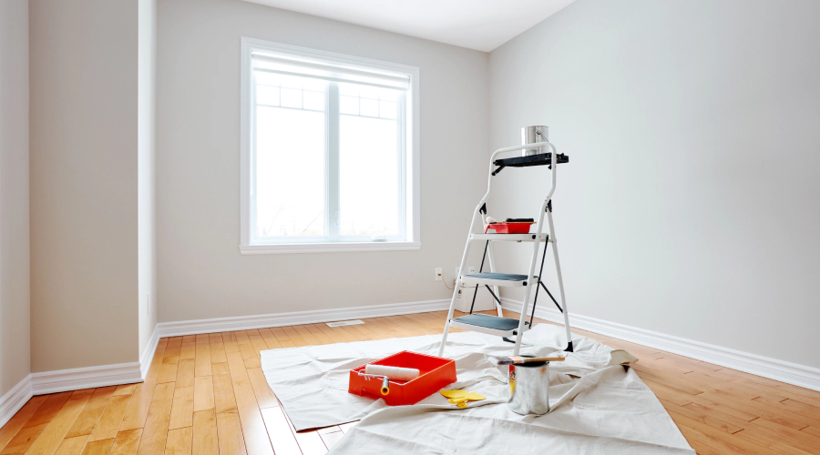 living room during a painting project margate city nj