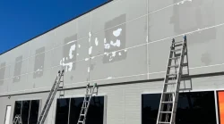 exterior of a property commercial during painting work