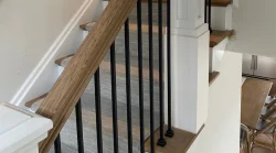 newly stained handrail